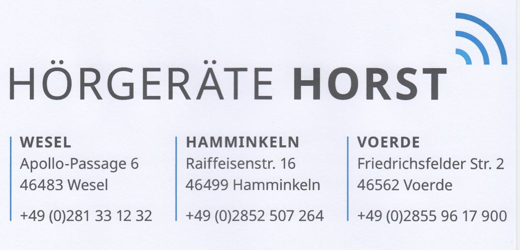 Hörgeräte Horst Wesel 2021 2022 3 Anschriften 20210817